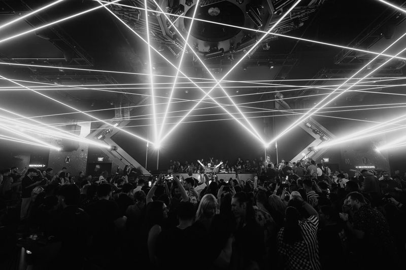 Lasers over the Zouk dance floor on industry night