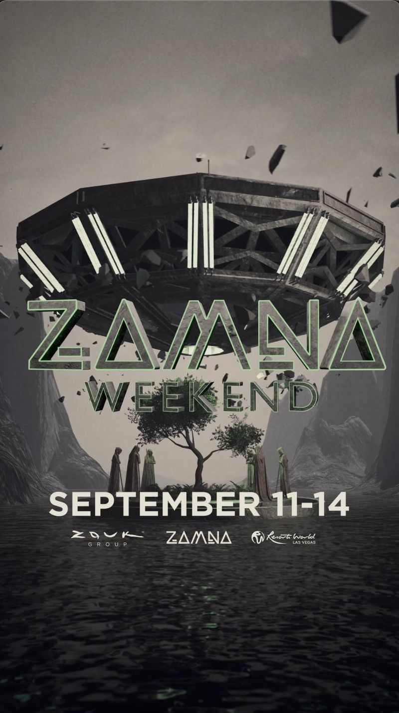 ZAMNA Weekend poster, September 11 to 14, Zouk Group x Resorts World